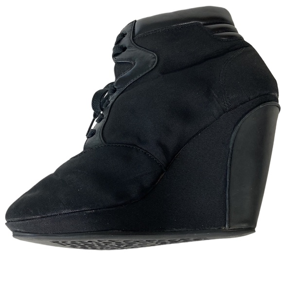 Adidas SLVR Black Wedge Lace Up Bootie Sneaker - Picture 9 of 16